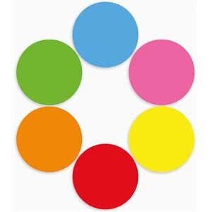 Dry Erase Circles 12'' Size Vinyl for Teacher, 18 Pcs Pack Multicolor Circles